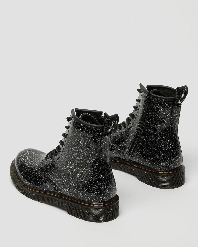 Dr Martens Youth 1460 Glitter Snørestøvler Børn Sort | DK 707ILH